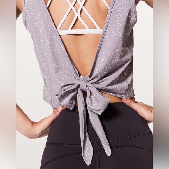 Lululemon Its A Tie Tank In Splatter Dye Dusty Dawn Size 6 - Picture 2 of 11